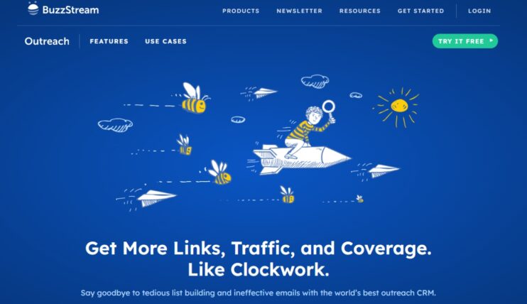 Buzzstream alat, prikaz sajta