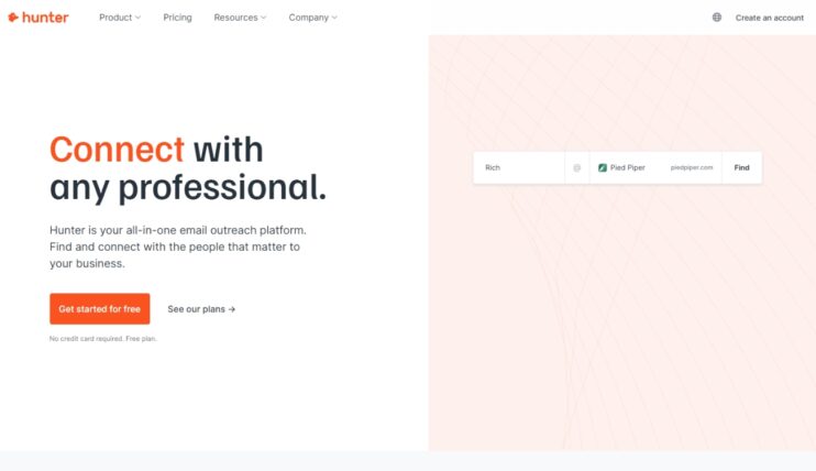 Hunter alat, prikaz sajta