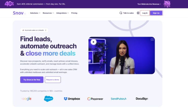 Snov alat, prikaz sajta